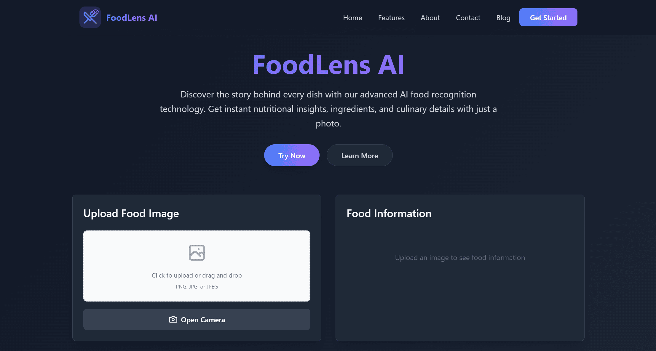 FoodLens AI project preview